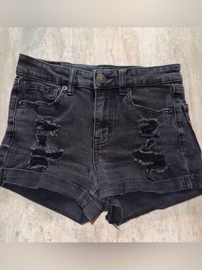 Aeropostale Black Denim Shorts
